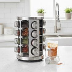 Küchenprofi Začimbnik 16-delni na vrtljivem stojalu 20xh31cm / inox, steklo