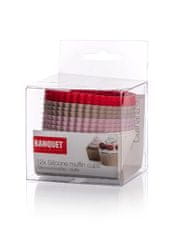 Banquet Košara za peko 6x2,7cm silikonska (12 kosov) CULINARIA Rdeča