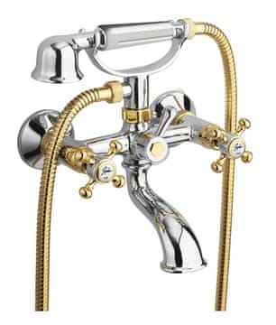 SAPHO Stenska kopalniška armatura ANTEA - krom/zlato retro eleganca