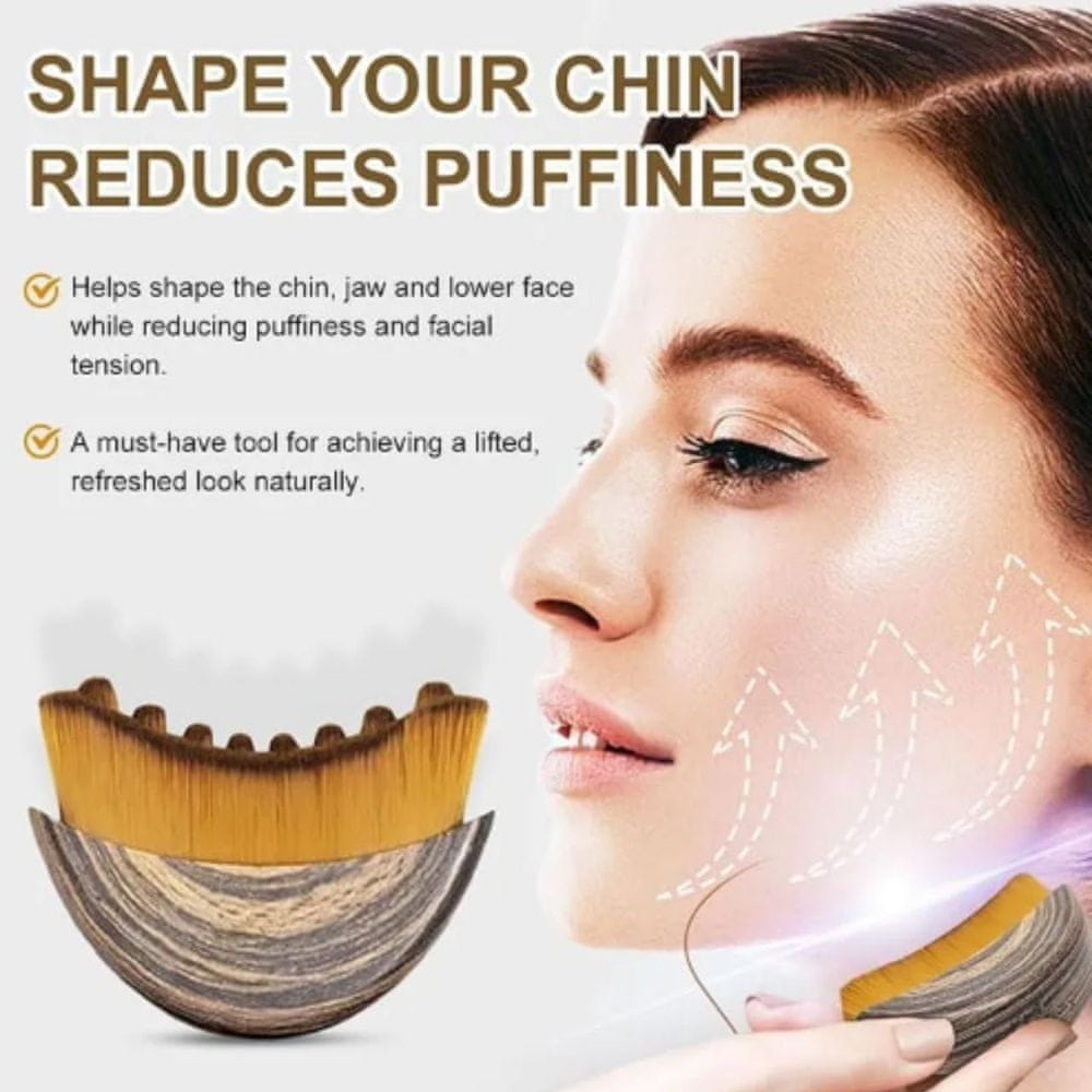 Netscroll Krtača za limfno masažo obraza in telesa za oblikovanje brade in čeljusti, zmanjša zabuhlost, sprošča napetost, LymphaticBrush