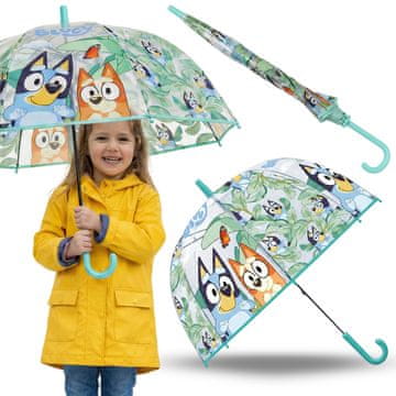 sarcia.eu Bluey Otroški dežnik, zložljiv prozoren ročni dežnik za otroke