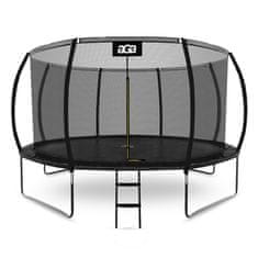 Aga SPORT EXCLUSIVE Trampolin 366 cm Črna + zaščitna mreža + lestev