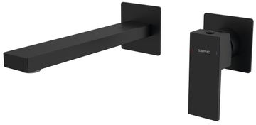 SAPHO CUBEMIX Vgradna Dvoročna Umivalniška Armatura, Mat Črna