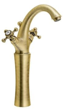 SAPHO Visoka retro bronasta umivalniška pipa ANTEA s izlivom, 300mm