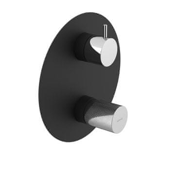 SAPHO ULTRATAP Elegance tuš-set vgradni, 2 iztočna mesta, črna mat/krom