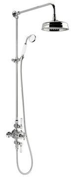 SAPHO Termostatski tuš set z deževno glavo in kromiranim zaključkom