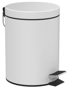 AQUALINE Minimalističen Koš za Odpadke 5L - Bela Mat Površina