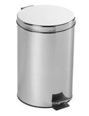 AQUALINE Elegantni Koš za Odpadke SIMPLE LINE, 12 L, Polirano Nerjaveče Jeklo