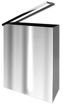 SAPHO Stenski odpadkovni koš 25L, polirano nerjaveče jeklo