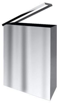 SAPHO Stenski odpadkovni koš 25L, matirano nerjaveče jeklo SAPHO