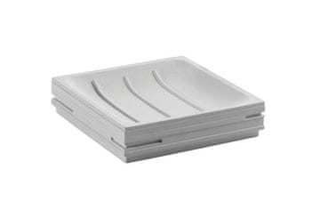 Gedy QUADROTTO Prostostoječa Mýdlenka - Bela Poliresin 117x27x117 mm