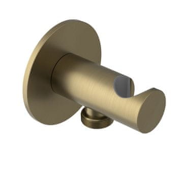 SAPHO Ustrezen Držalo za Tuš z Izlivom, Okroglo, Mat Zlata - JOKEY, 58x49x14.7 cm