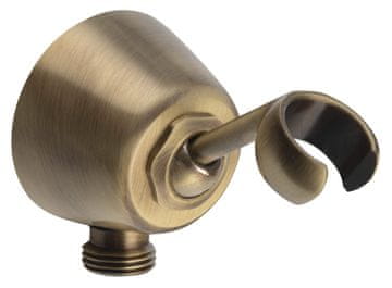 SAPHO Otočni bronasti stenski držalo za prho s priključkom, okrogla oblika