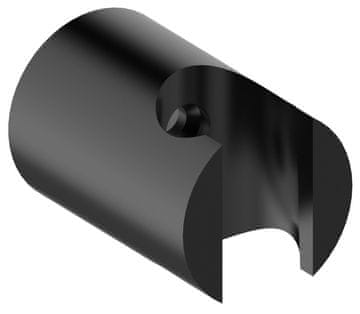 SAPHO Fiksni Okrogli Držalo za Tuš - Mat Črna, Stenska Montaža, 60 mm