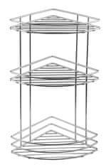 AQUALINE AQUALINE CHROM LINE Trojna Kotna Polica za Kopalnico, Kromirana Jekla