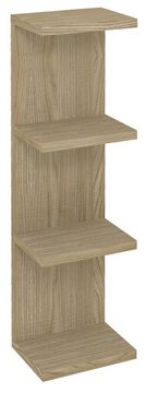 SAPHO RIWA Odprta Polica 20x70x15cm v Dekorju Jilm Bardini, Eleganten Srebrni Hrast