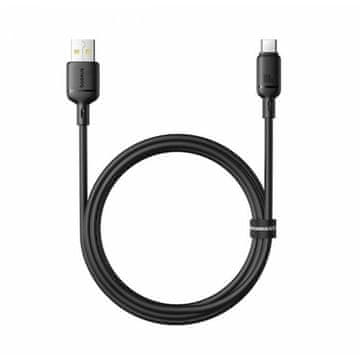 BASEUS Silky USB/USB-C kabel za hitro polnjenje 1m 100W črn
