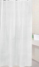 AQUALINE Bela poliester tuš zavesa 180x200 cm - AQUALINE