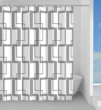 Gedy TECNO Premium Poliesterska Zavesa za Tuš 180x200cm, Črna