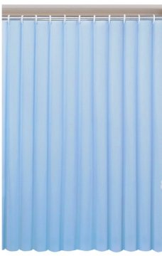 AQUALINE Vinilna Modra Tuš Zavesa 180x180cm - Vodoodporna in Trpežna