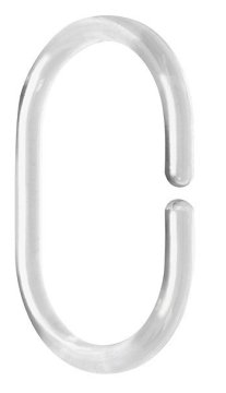 AQUALINE Prozorni plastični obročki za tuš zaveso, 12 kosov