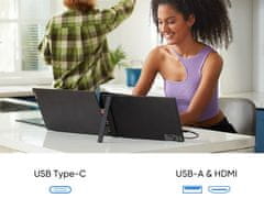 Arzopa Z1C prenosni monitor 41cm (16,1), FHD, IPS, 60Hz, mHDMI, USB-C, zvočniki (Z1C-BLACK)