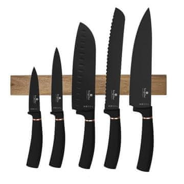 Berlingerhaus komplet nožev z magnetnim držalom 6 kosov Black Rose Collection