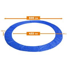 Aga Pokrivalo za vzmeti za trampolin 500 cm Modra