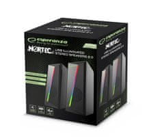Esperanza Esperanza NORTEC USB stereo zvočniki z LED osvetlitvijo