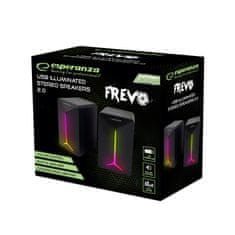 slomart Esperanza FREVO 2.0 USB zvočniki z Rainbow LED osvetlitvijo
