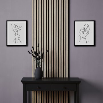 Homestyle4U Stenske plošče, 60x60x2,5 cm, siva