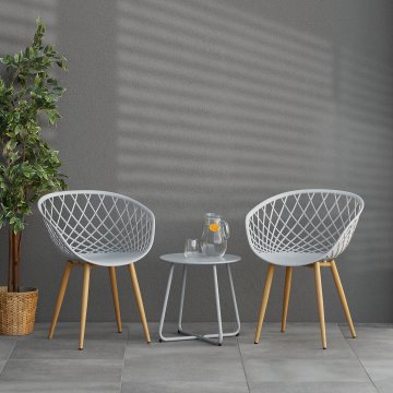 Homestyle4U Vrtni stolčki, 62x80x57 cm, sivi