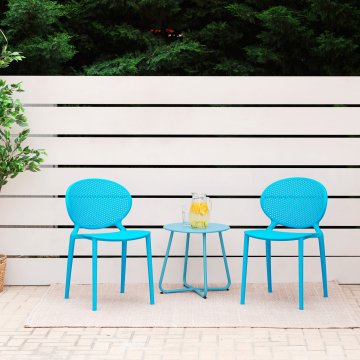 Homestyle4U Vrtni stolni komplet, 41x77,5x48 cm, modra