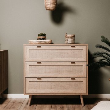 Homestyle4U Komoda omarica, 80x80x40 cm, rjava