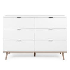 Homestyle4U Predalnik, 120x40x86,5 cm, bel