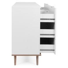 Homestyle4U Predalnik, 120x40x86,5 cm, bel