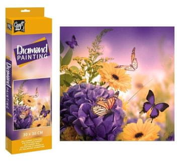 shumee Diamantna slika - Rože 30x30cm