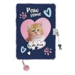 shumee Dnevnik s ključavnico A5/96K Kosmata mačka