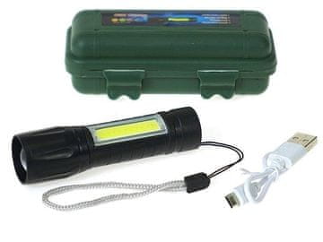 shumee Kovinska svetilka z USB polnilnikom, spremenljivim fokusom