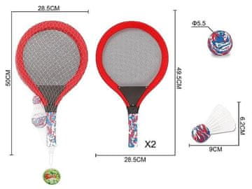 shumee Komplet velikih loparjev z žogico in perutnico