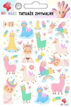 shumee Začasne tetovaže srečne lame za otroke