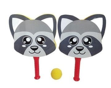 shumee Komplet loparjev iz pene Raccoon z žogico
