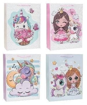 shumee Torba z bleščicami Samorog 18x23x8cm mix ROZETTE