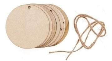 shumee Lesene rezine z luknjo + jutasta vrvica 8 kosov