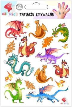 shumee Začasne tetovaže zmajev za otroke
