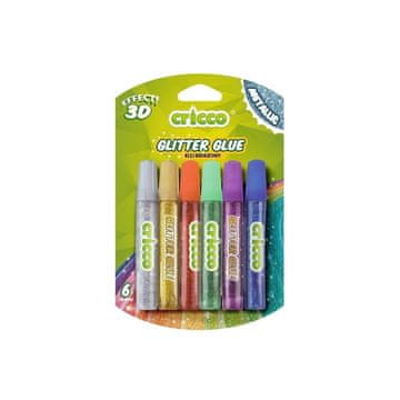 shumee 3D neonsko lepilo z bleščicami 10 g 6 barv CRICCO