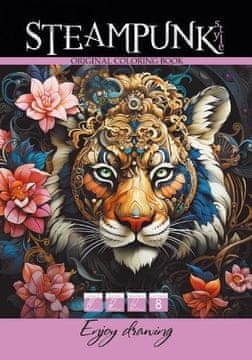 shumee Pobarvanka A4 z 8 slikami, steampunk tiger