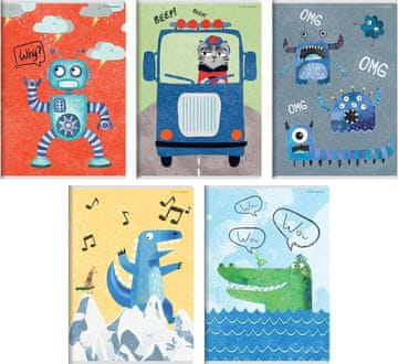 shumee Zvezek A5/32K Fantovska linija voščilnic (10 kosov) TOP2000