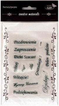 shumee Kreativni štampiljke s poljskimi napisi 2