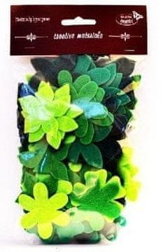 shumee Rože iz filca, odtenki zelene, 60 kosov